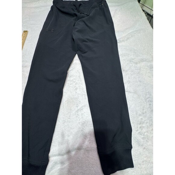 Mens Black Loose Fit Track Pants Size M Heat Gear Under Armour NWOT - Picture 2 of 12